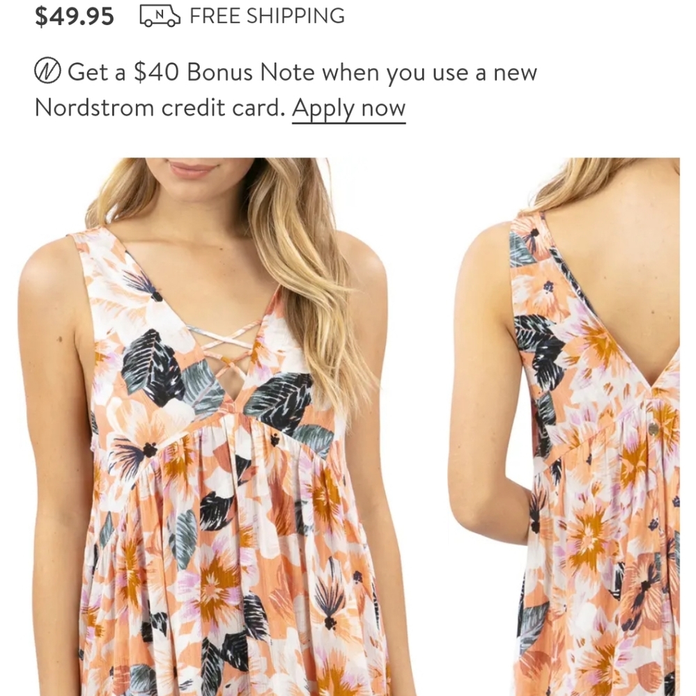 Rip Curl Super Bloom cover up dress